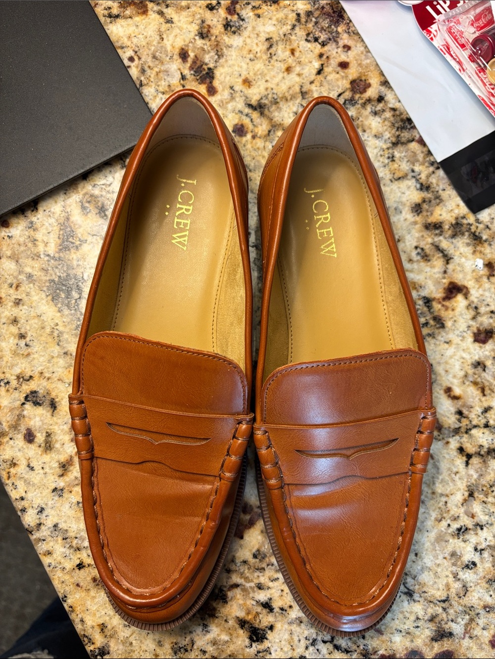 J Crew Women’s Penny Loaders BW276 Warm Chiory/Dk Tan Size 8